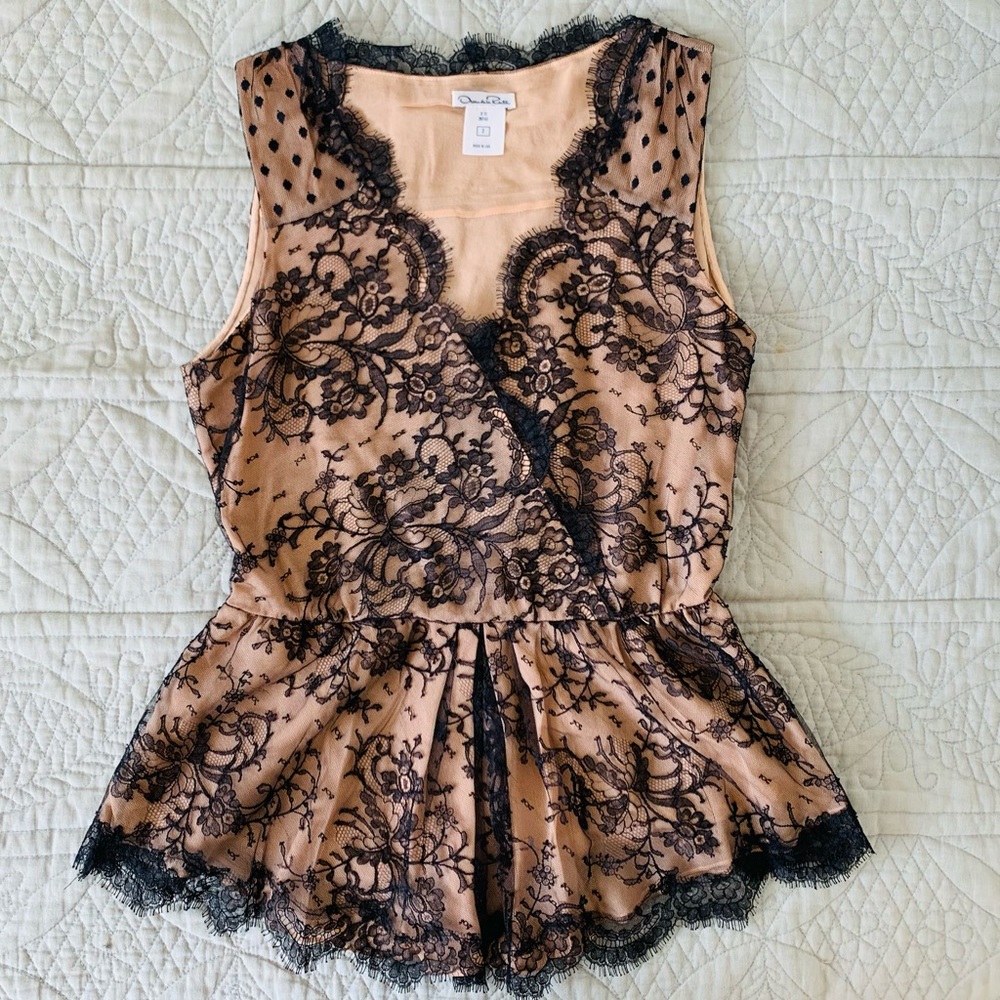 Oscar de la Renta Lace Blouse